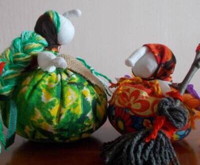 Как сделать славянскую куклу Бабу-Ягу с мешочком