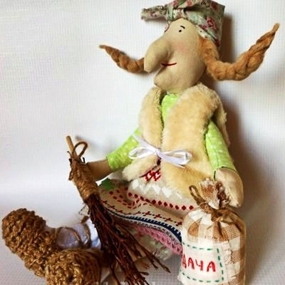 Бабка-Ёшка с узелком-текстильная кукла (МК)
